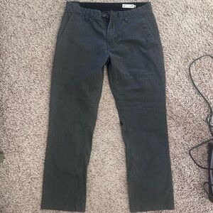 Volcom Men's Charcoal Straight-Leg Chinos